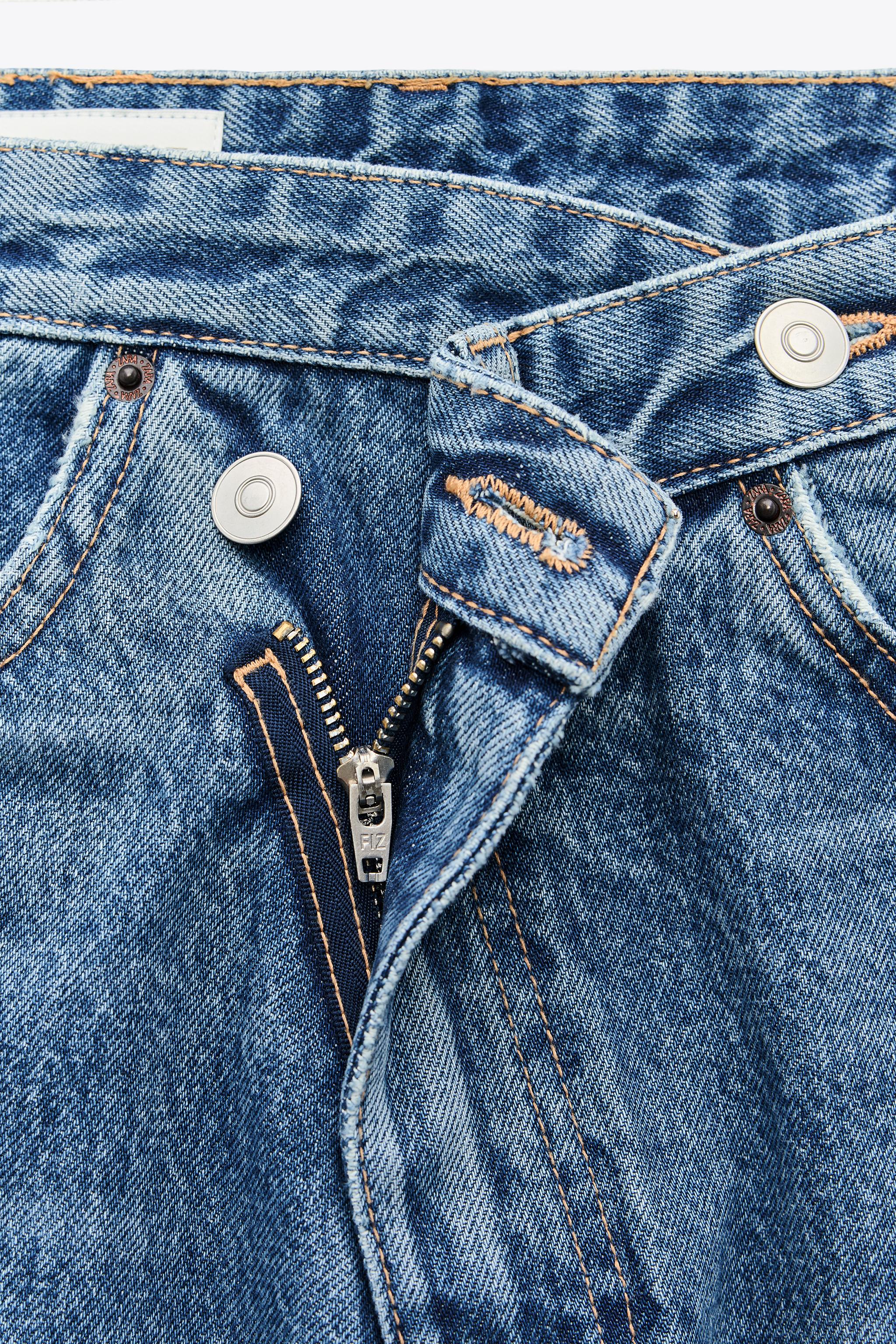 TRF HIGH-WAIST WIDE LEG CROSSOVER JEANS